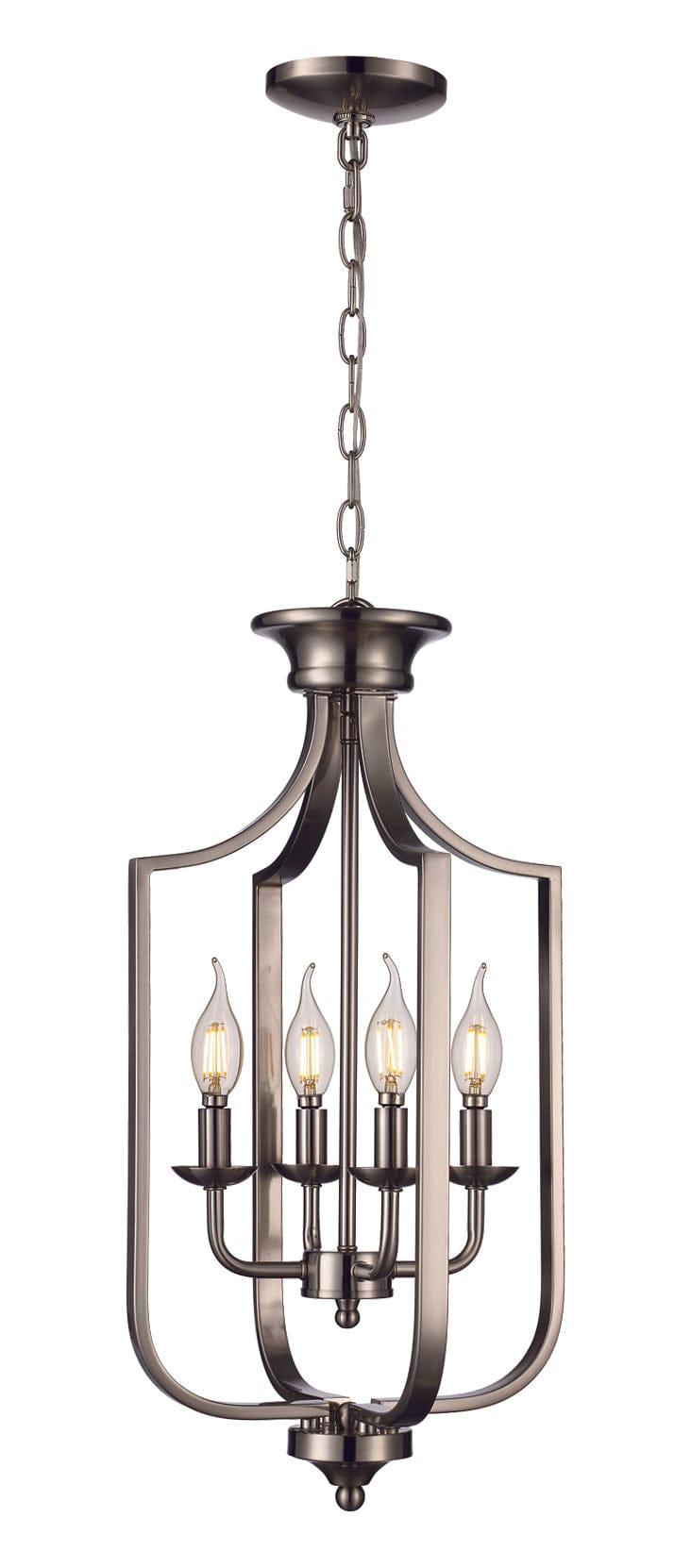 Trans Globe 4-Light Cage Pendant Jax Sml -  Brushed Nickel