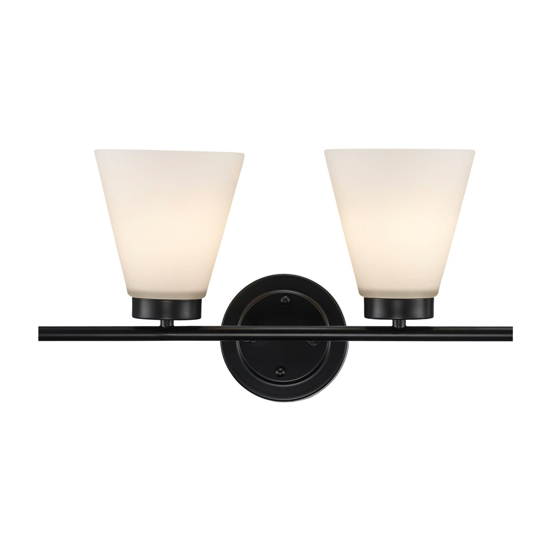 Trans Globe 4-light Fifer Vanity Flared Glass - Black