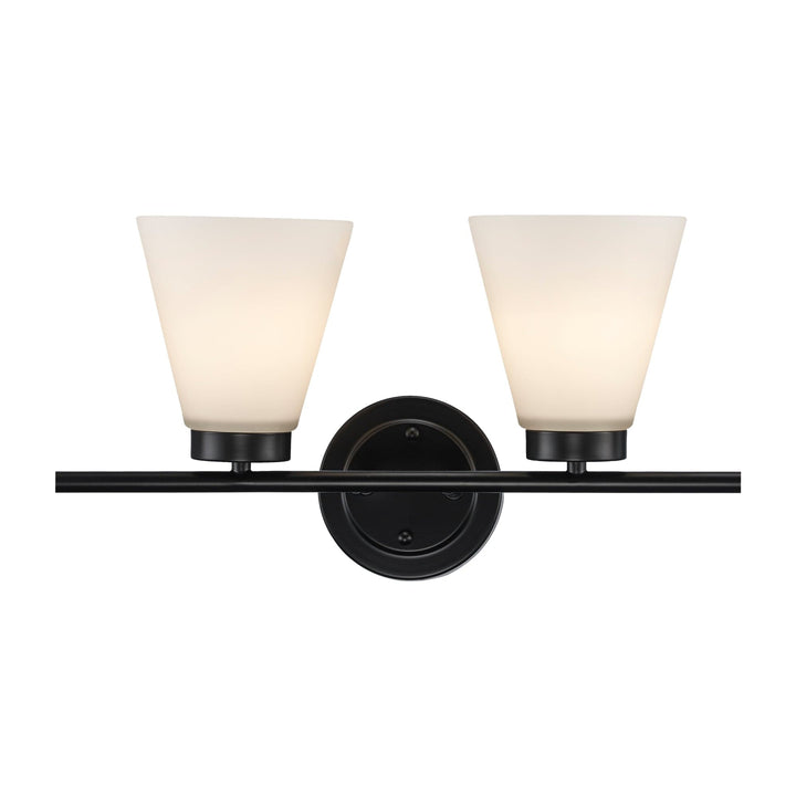 Trans Globe 4-light Fifer Vanity Flared Glass - Black