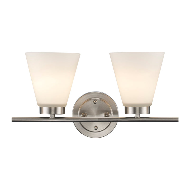 Trans Globe 4-light Fifer Vanity Flared Glass - Brushed Nickel