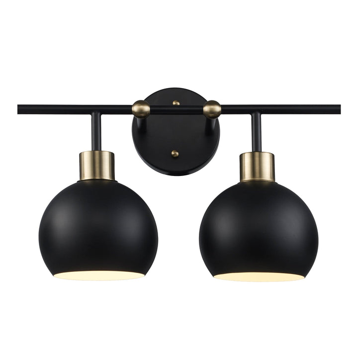 Trans Globe 4-Light Indigo Vanity Bar Metal Shades - Black/Antique Gold