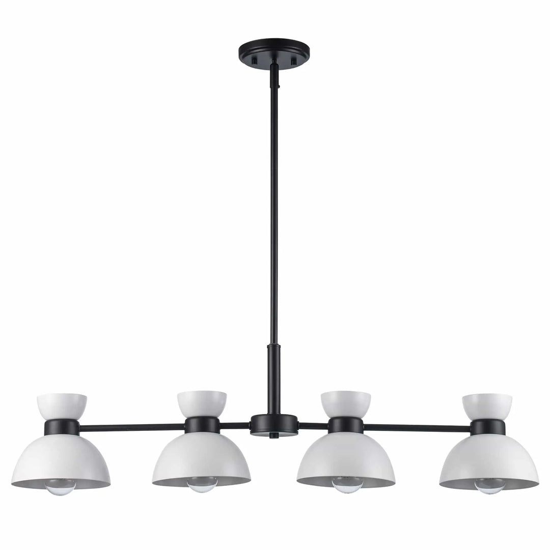 Trans Globe 4 - Light Linear Pendant - White / Black