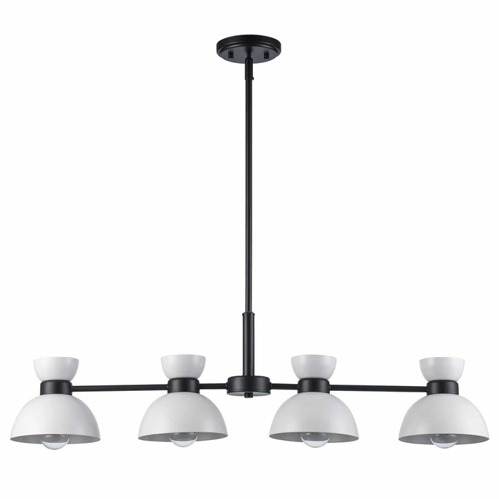 Trans Globe 4 - Light Linear Pendant - White / Black