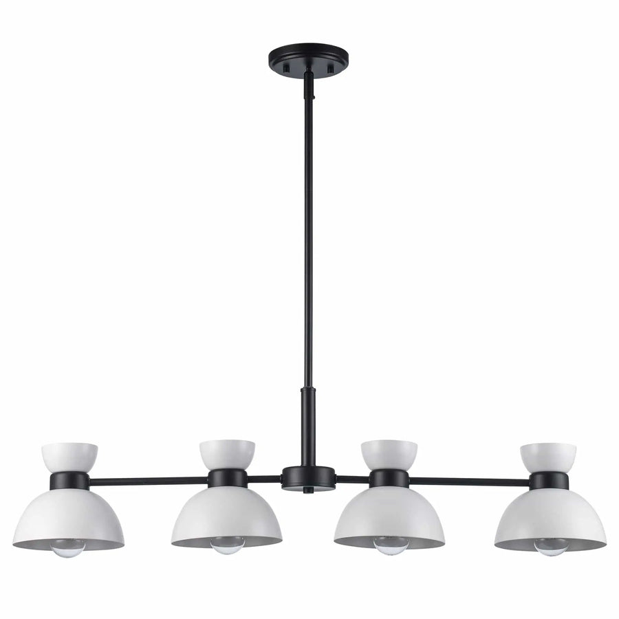 Trans Globe 4 - Light Linear Pendant - White / Black