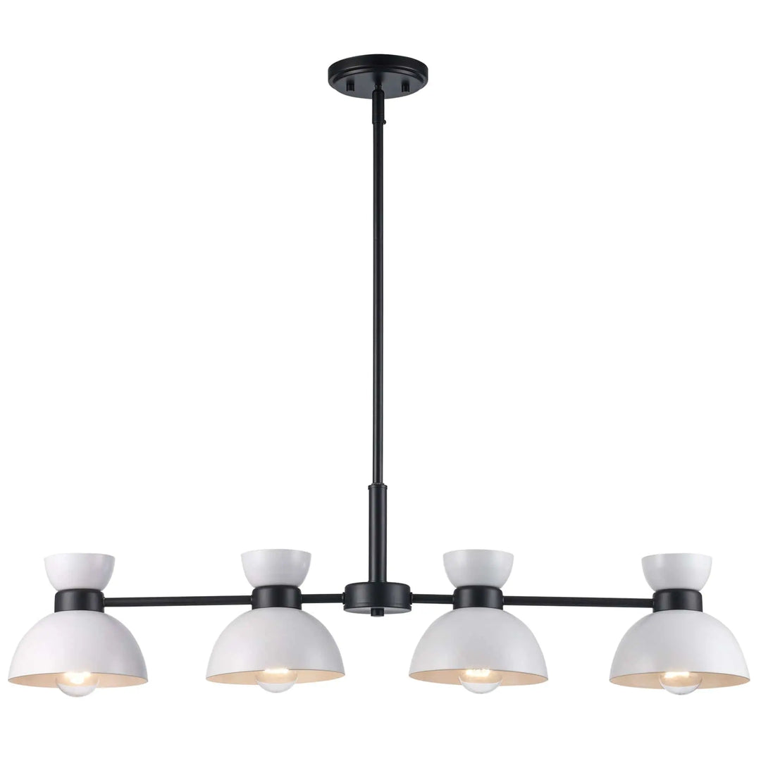 Trans Globe 4 - Light Linear Pendant - White / Black