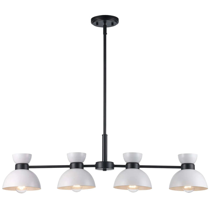 Trans Globe 4 - Light Linear Pendant - White / Black