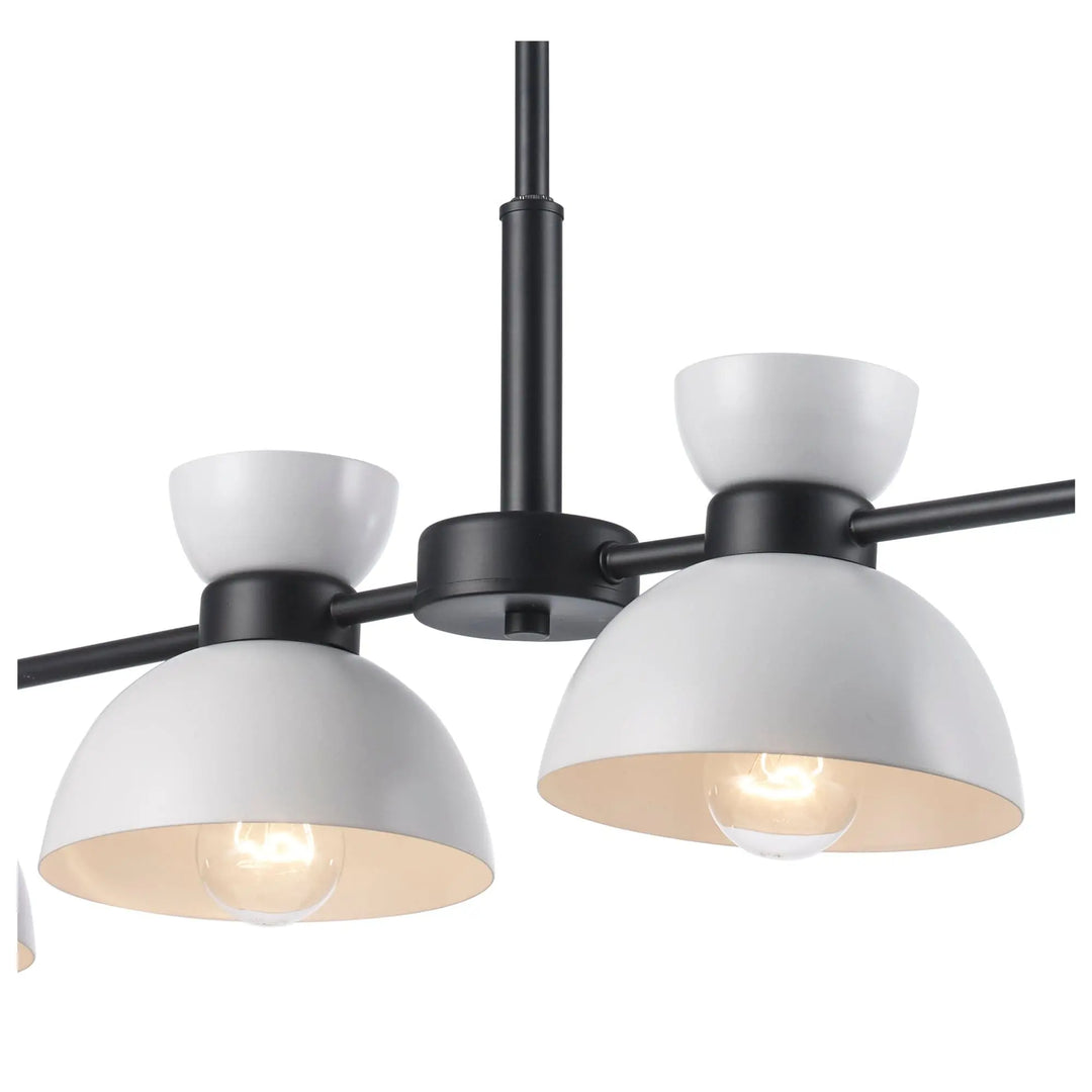 Trans Globe 4 - Light Linear Pendant - White / Black