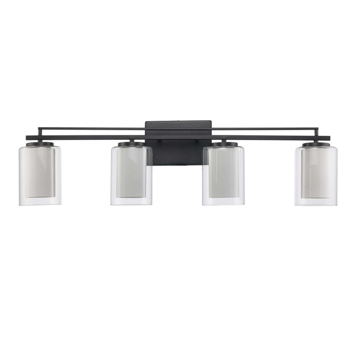 Trans Globe 4-Light Lisbon Vanity Glass Shade - Black