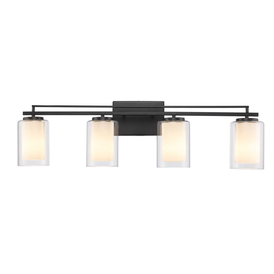 Trans Globe 4-Light Lisbon Vanity Glass Shade - Black