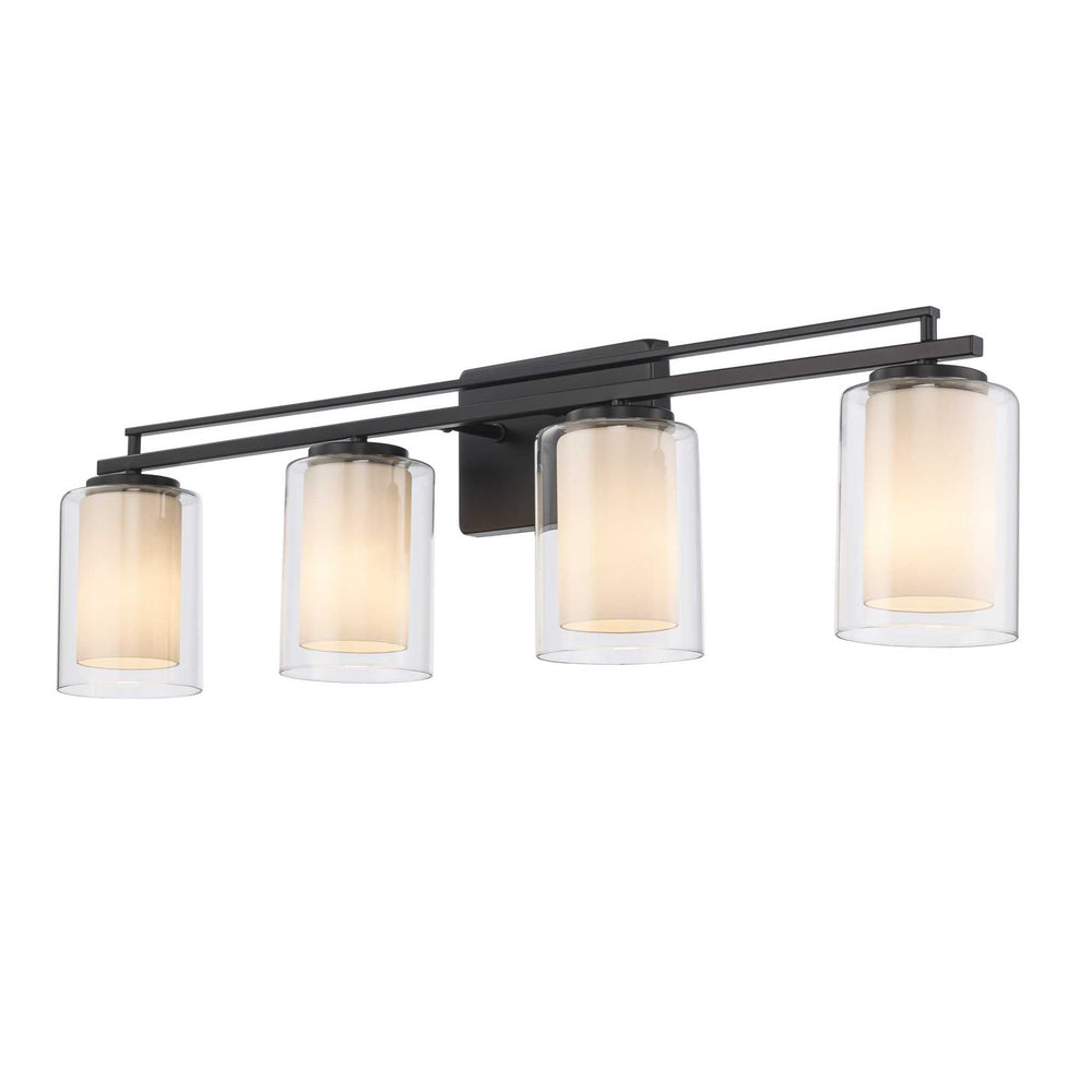 Trans Globe 4-Light Lisbon Vanity Glass Shade - Black