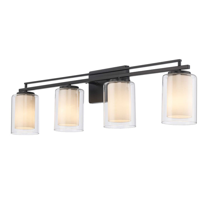 Trans Globe 4-Light Lisbon Vanity Glass Shade - Black