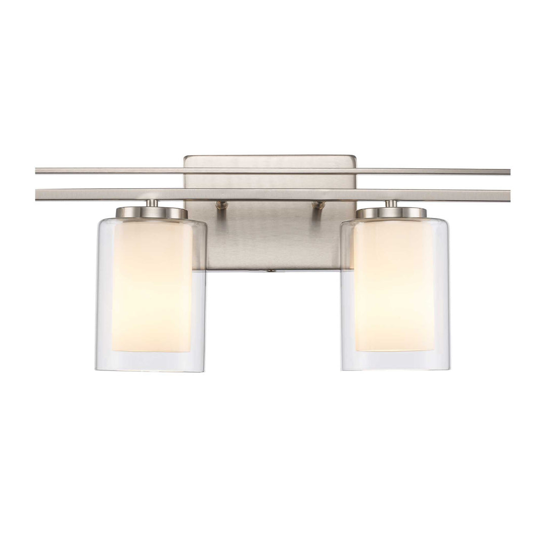 Trans Globe 4-Light Lisbon Vanity Glass Shade - Brushed Nickel