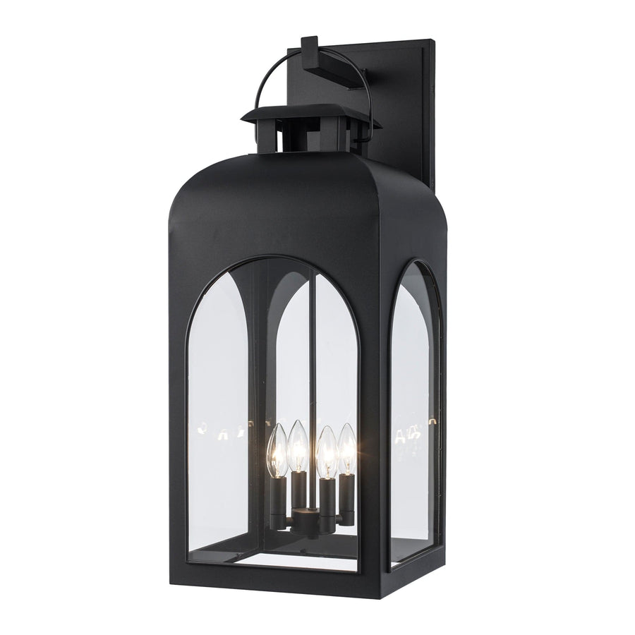 Trans Globe 4-Light Wintergreen Extra Large Wall Lantern - Black