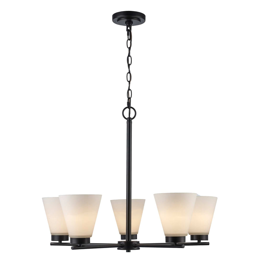Trans Globe 5-light Fifer Chandelier - Black