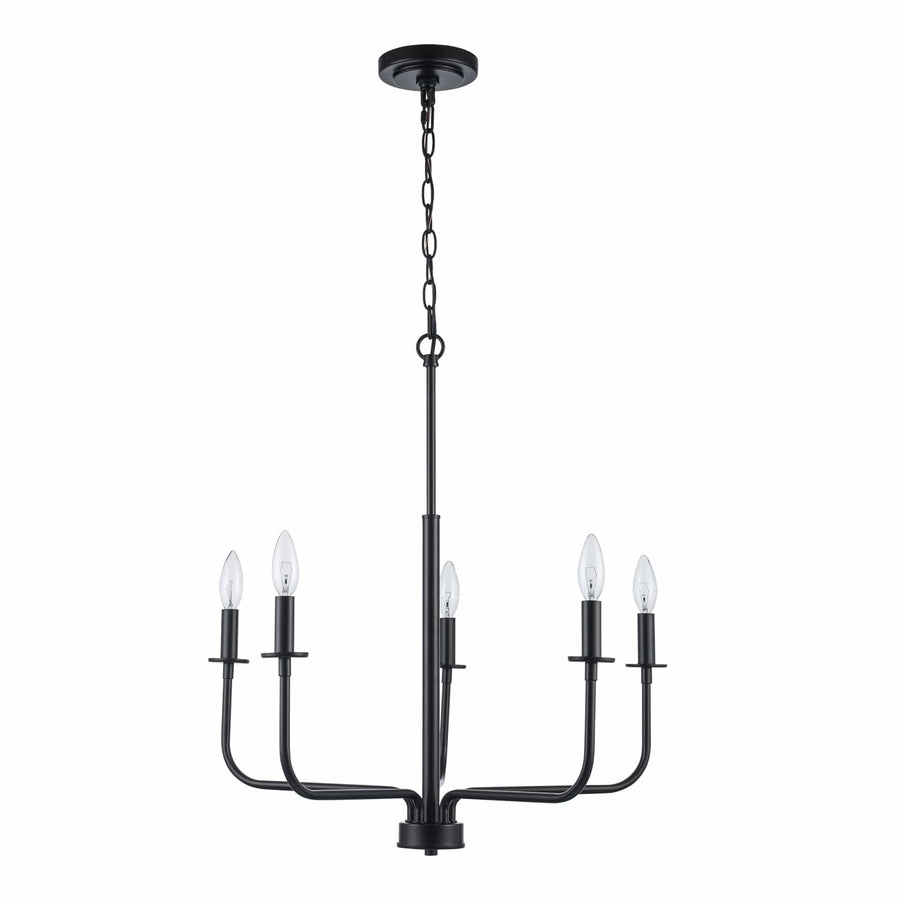 Trans Globe 5-Light Tennyson Candelabra Williamsburg - Black
