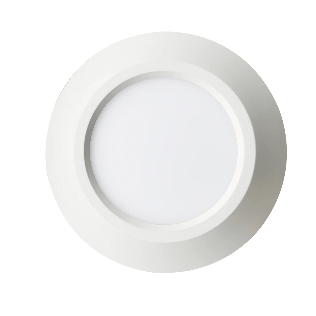 Trans Globe 7.5 In. Vanowen Too Flush Mount Round LED Ceiling Light with Frosted White Glass Lens - White