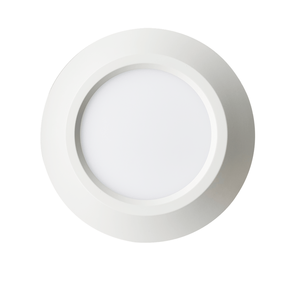 Trans Globe 7.5 In. Vanowen Too Flush Mount Round LED Ceiling Light with Frosted White Glass Lens - White