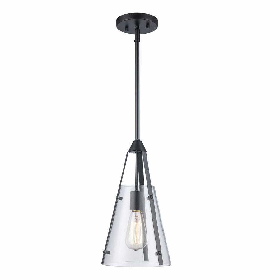 Trans Globe Alivia 1-Light Mini Clear Tea Pee - Black