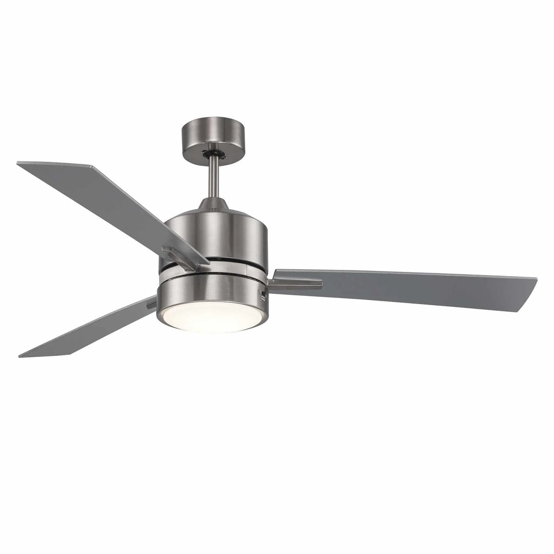 Trans Globe Arden 3-Blade Modern Ceiling Fan-Brushed Nickel