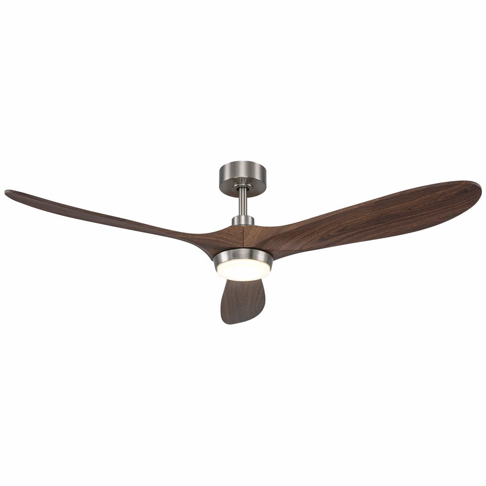 Trans Globe Arden 3-Blade Modern Ceiling Fan- Brushed Nickel
