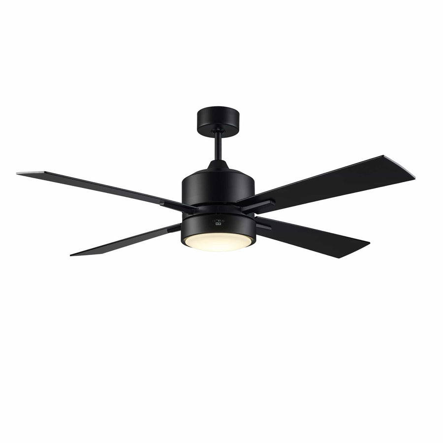 Trans Globe Arden 4-Blade Modern Ceiling Fan- Black