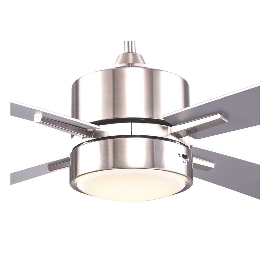Trans Globe Arden 4-Blade Modern Ceiling Fan- Brushed Nickel