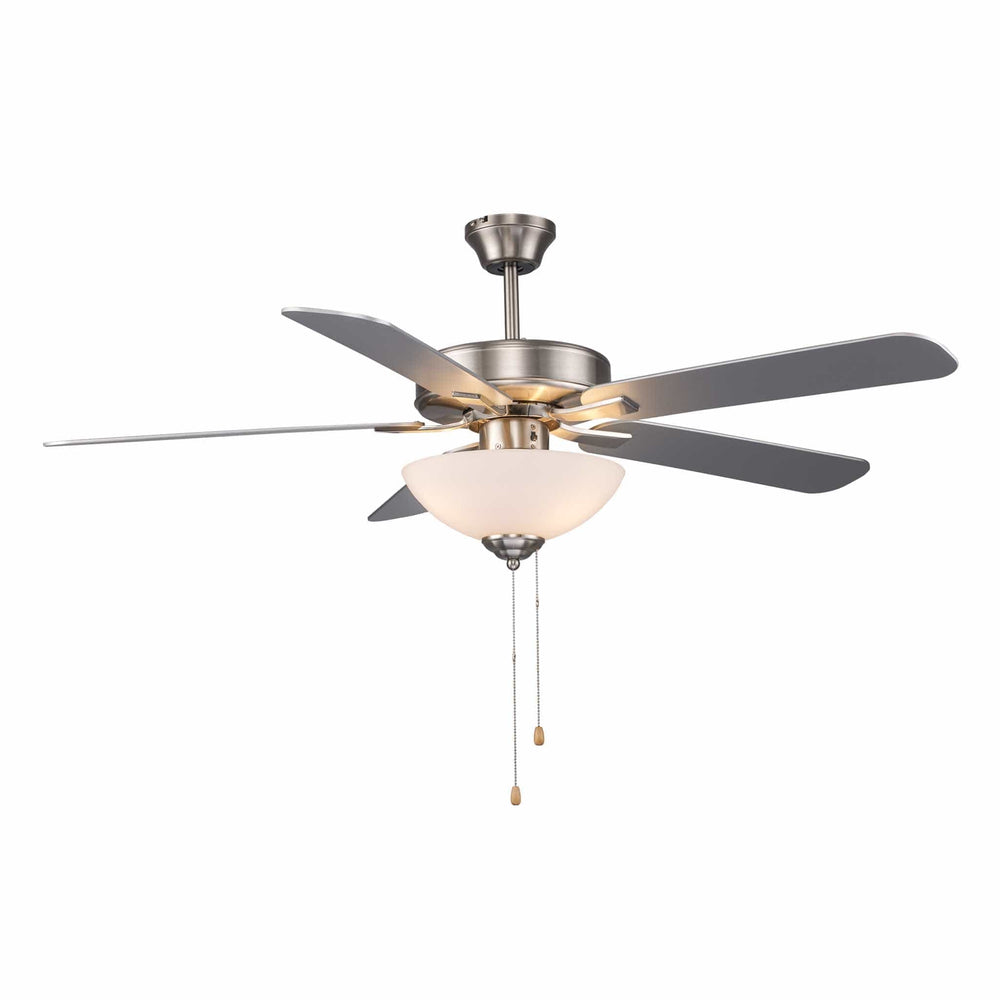 Trans Globe Arden 5-Blade Modern Ceiling Fan- Brushed Nickel