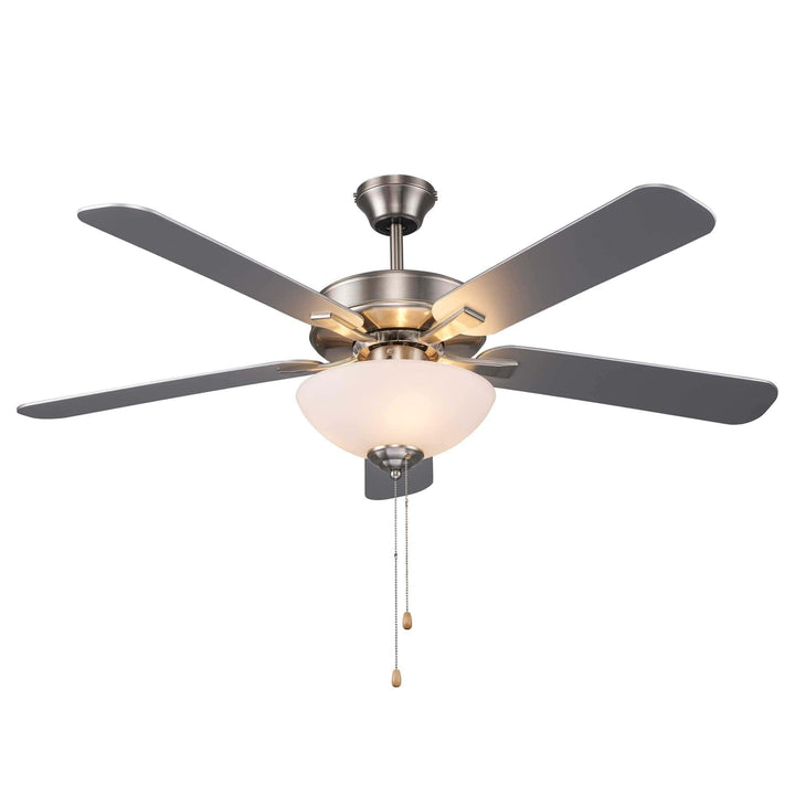 Trans Globe Arden 5-Blade Modern Ceiling Fan- Brushed Nickel