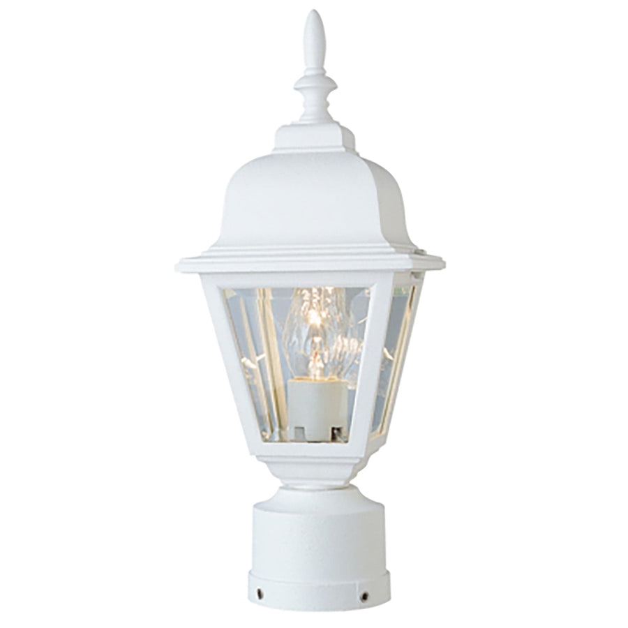 Trans Globe Argyle 15" Postmount Lantern - White
