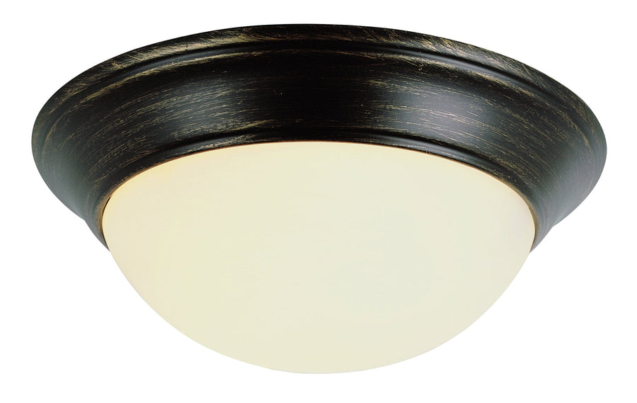 Trans Globe Athena 14" Flush Mount - Rubbed Oil Bronze
