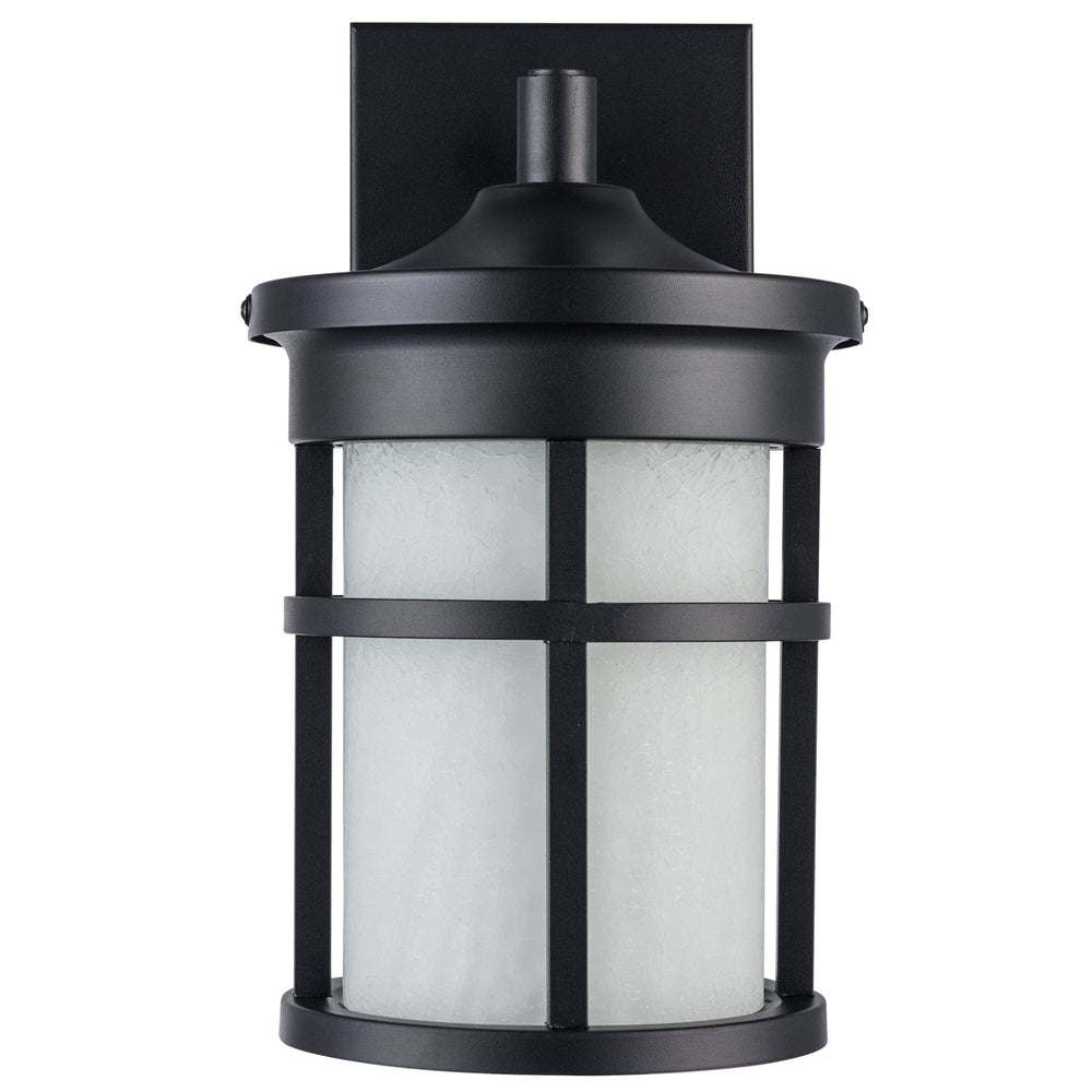 Trans Globe Avalon 1 - Light Armed Outdoor Wall Lantern Light -  Black / Frosted