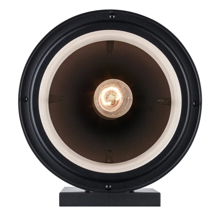 Trans Globe Avalon 1 - Light Armed Outdoor Wall Lantern Light - Black / Frosted