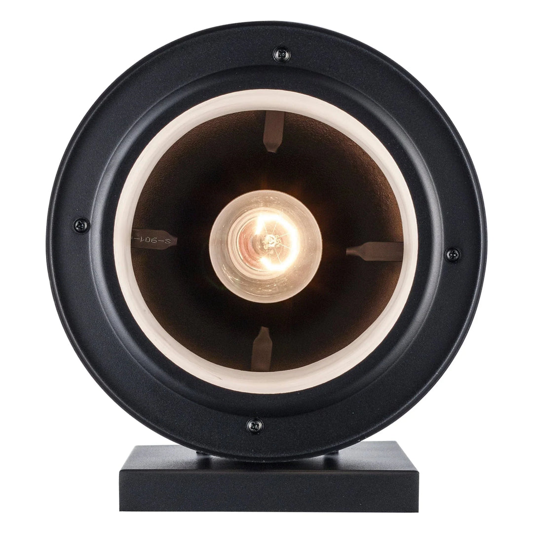 Trans Globe Avalon 1 - Light Armed Outdoor Wall Lantern Light -Black / Frosted