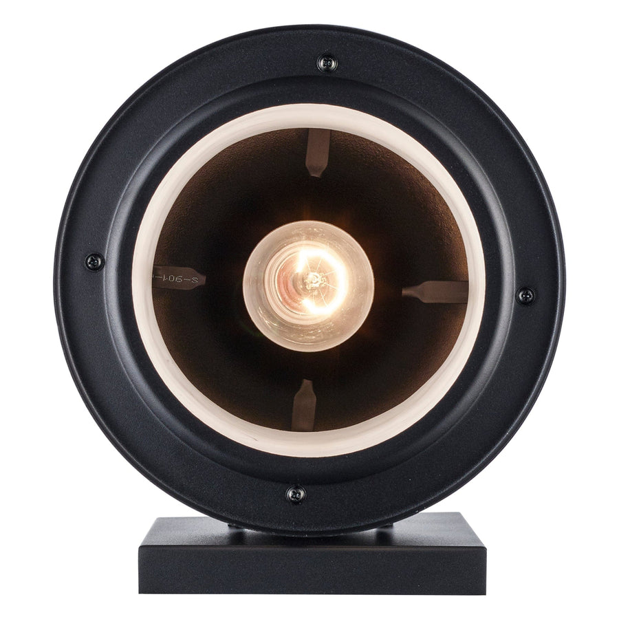 Trans Globe Avalon 1 - Light Armed Outdoor Wall Lantern Light -Black / Frosted