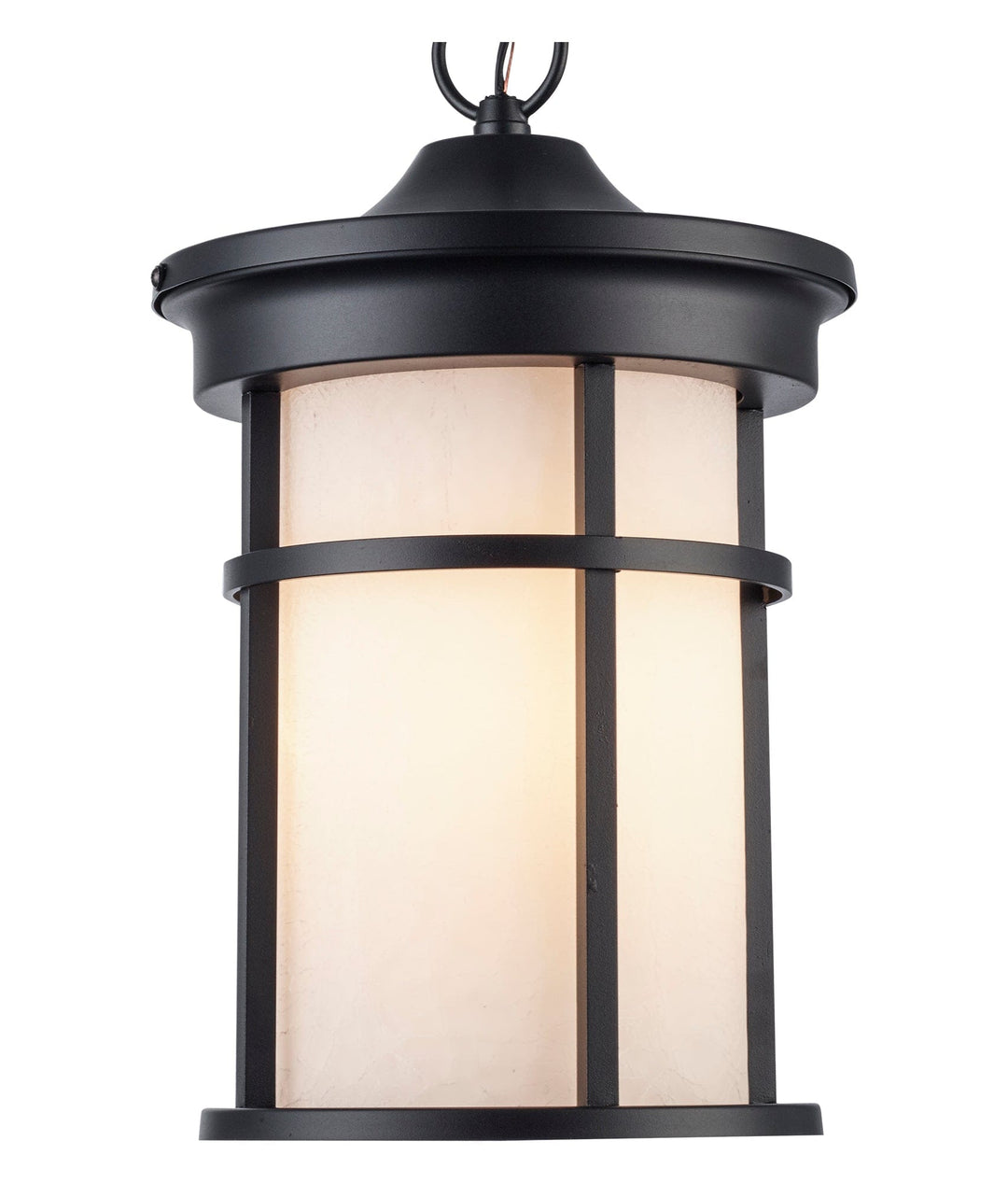 Trans Globe Avalon 1 - Light Outdoor Hanging Pendant Light with Open Base - Black