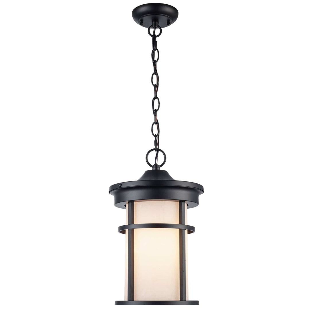 Trans Globe Avalon 1 - Light Outdoor Hanging Pendant Light with Open Base - Black