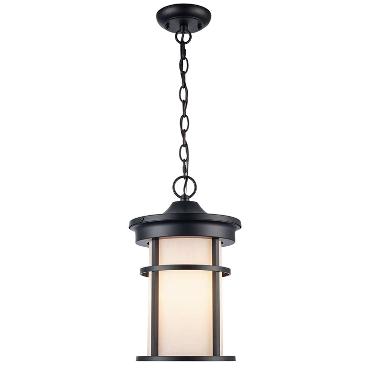 Trans Globe Avalon 1 - Light Outdoor Hanging Pendant Light with Open Base - Black