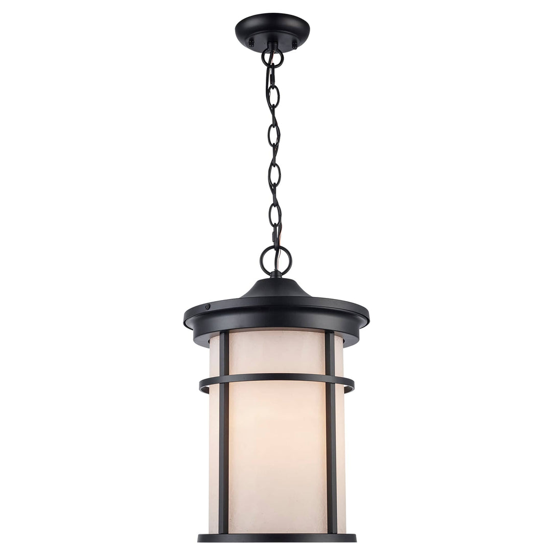 Trans Globe Avalon 1 - Light Outdoor Hanging Pendant Light with Open Base - Black