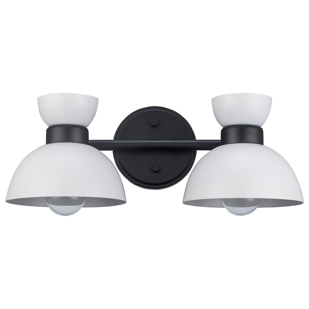 Trans Globe Azaria 2 - Light Vanity Double Metal Shade -White / Black