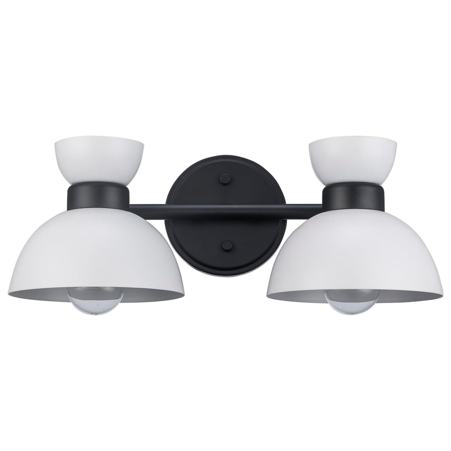 Trans Globe Azaria 2 - Light Vanity Double Metal Shade -White / Black