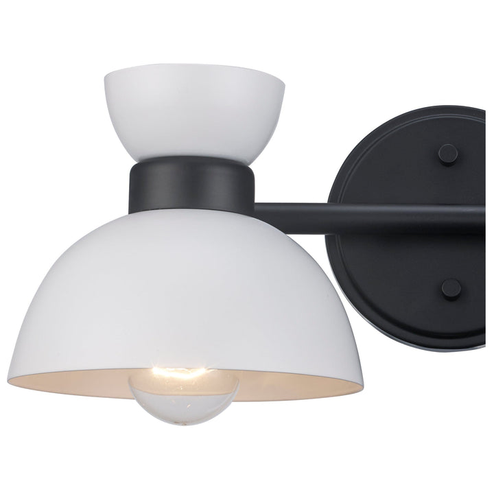 Trans Globe Azaria 2 - Light Vanity Double Metal Shade -White / Black