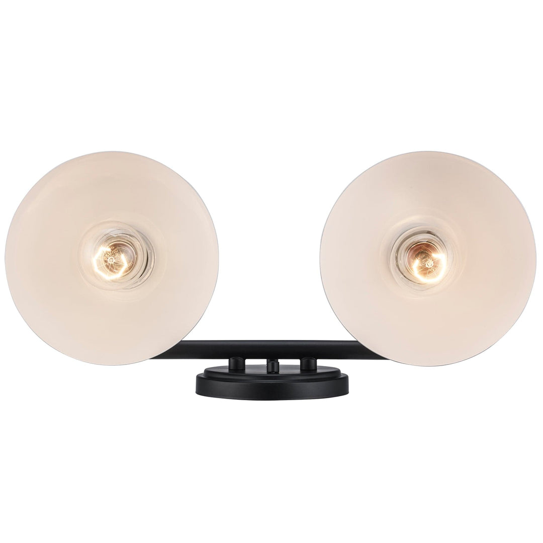 Trans Globe Azaria 2 - Light Vanity Double Metal Shade -White / Black