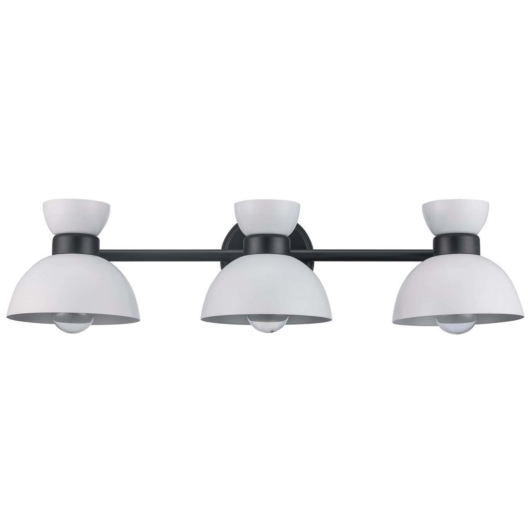 Trans Globe Azaria 3 - Light Vanity Double Metal Shade - White / Black