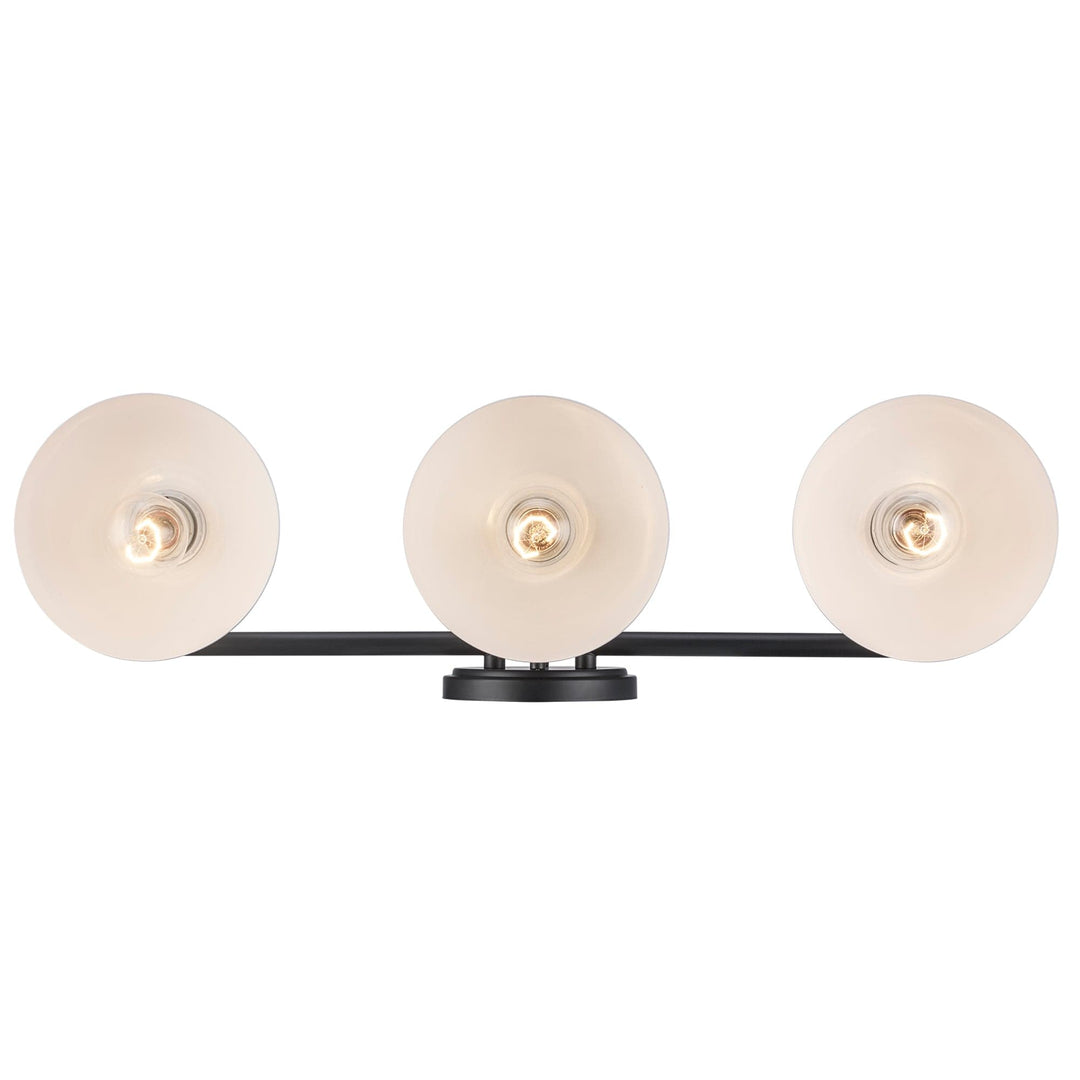 Trans Globe Azaria 3 - Light Vanity Double Metal Shade - White / Black