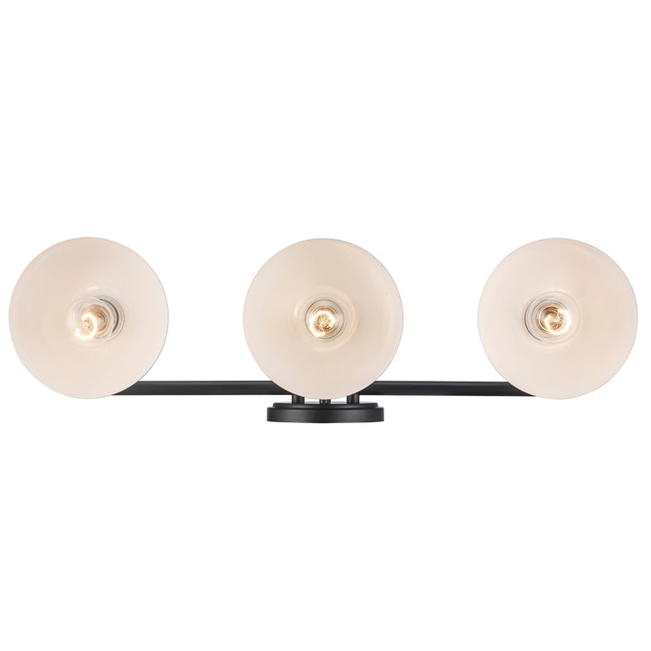Trans Globe Azaria 3 - Light Vanity Double Metal Shade - White / Black