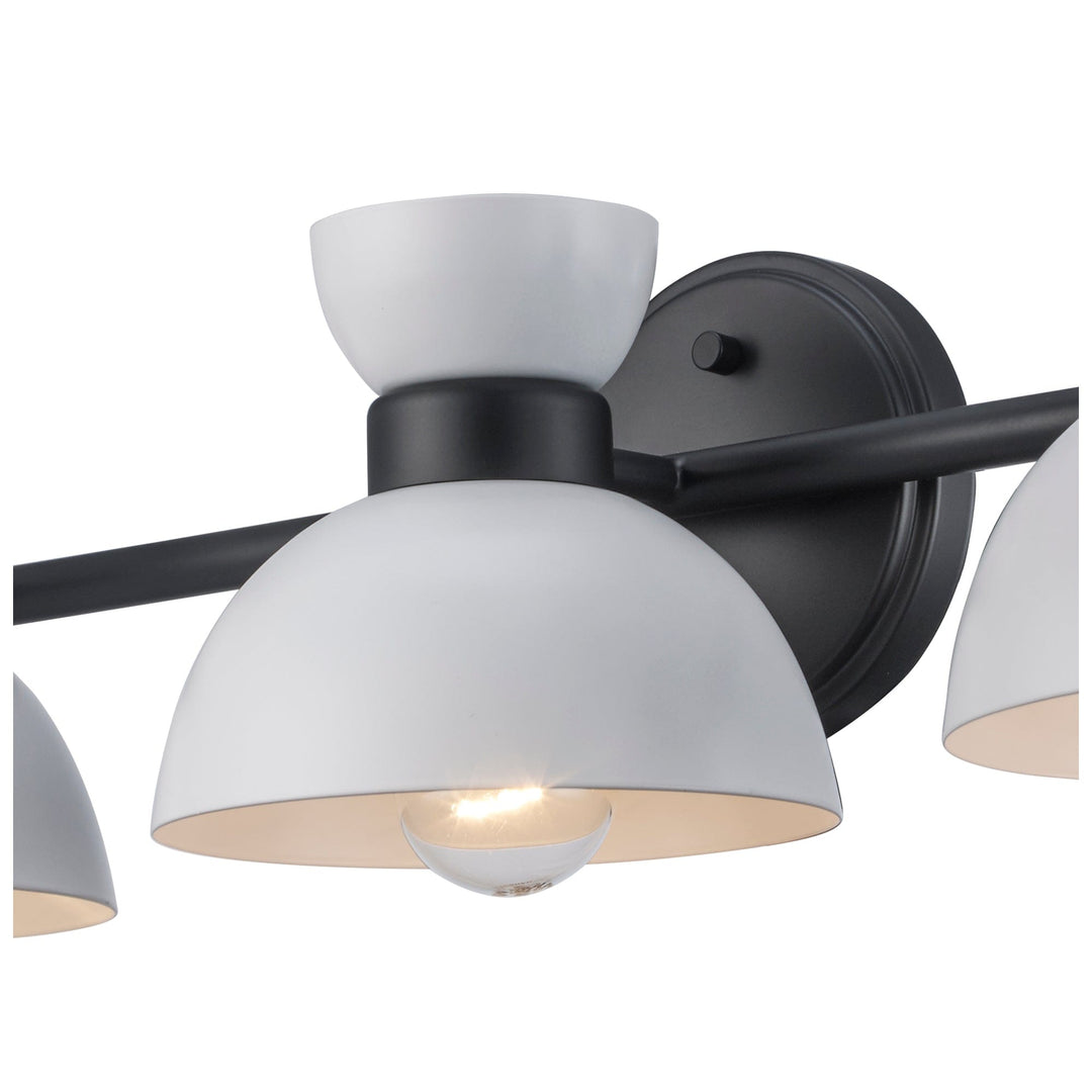 Trans Globe Azaria 3 - Light Vanity Double Metal Shade - White / Black