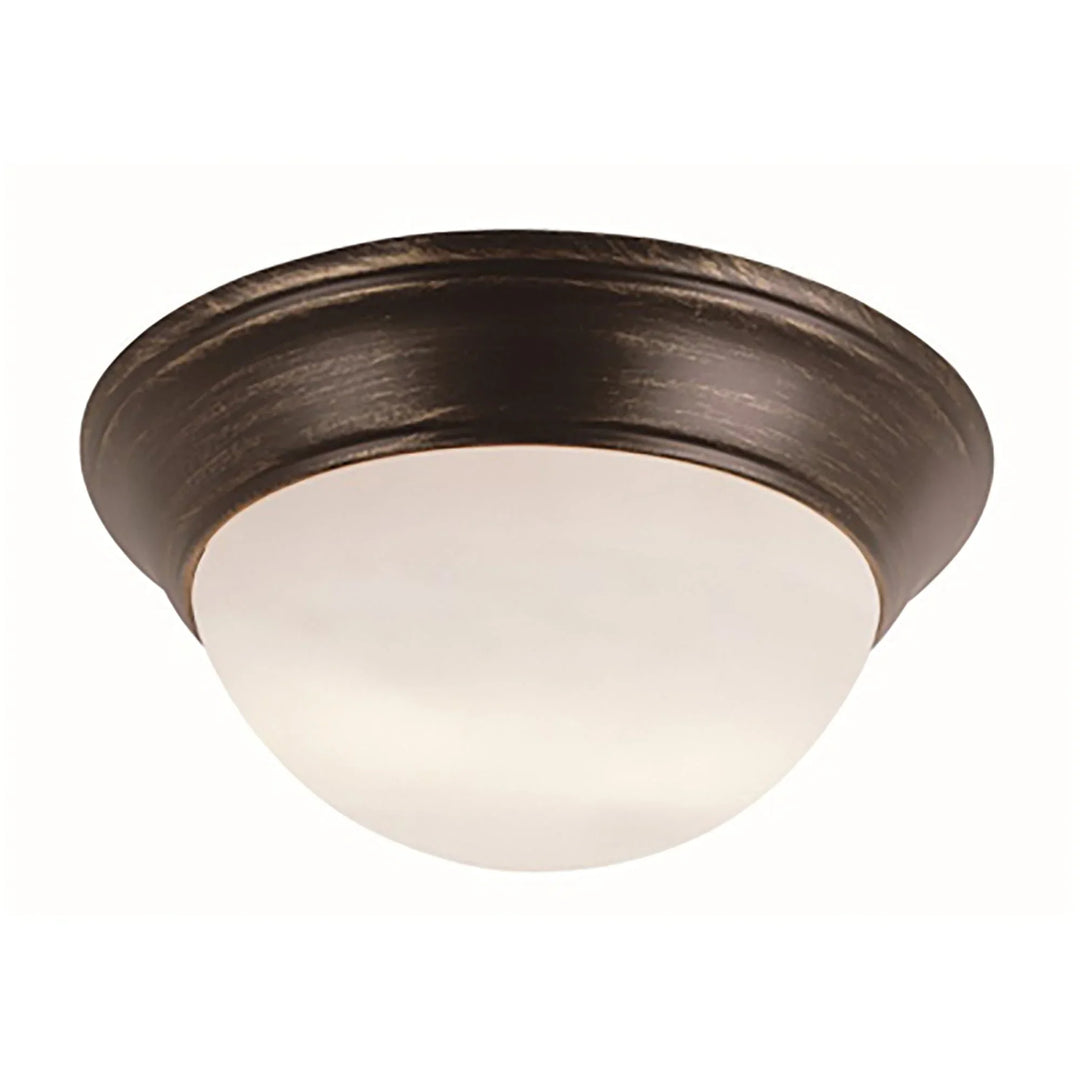 Trans Globe Bolton 11" Flush Mount - Rubbed Oil Bronze