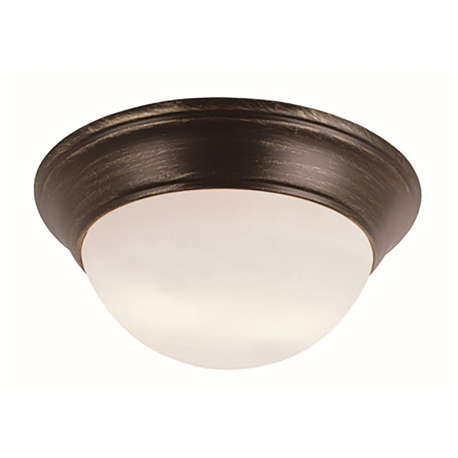 Trans Globe Bolton 11" Flush Mount - Rubbed Oil Bronze