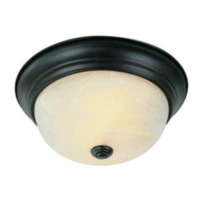 Trans Globe Browns 13" Flushmount Marbelized - Rubbed Oil Bronze