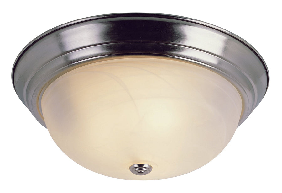 Trans Globe Browns 15" Flushmount Marbleized - Brushed Nickel
